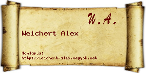 Weichert Alex névjegykártya